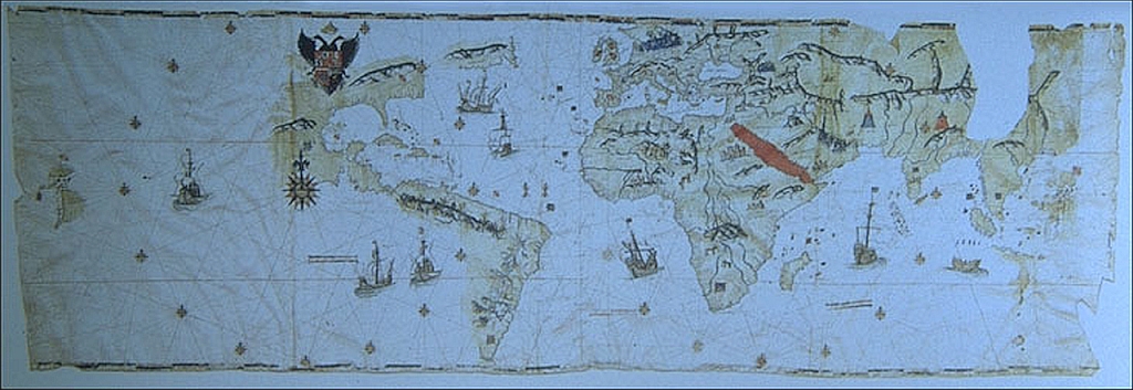 Weltkarte mit Terra Inkognita